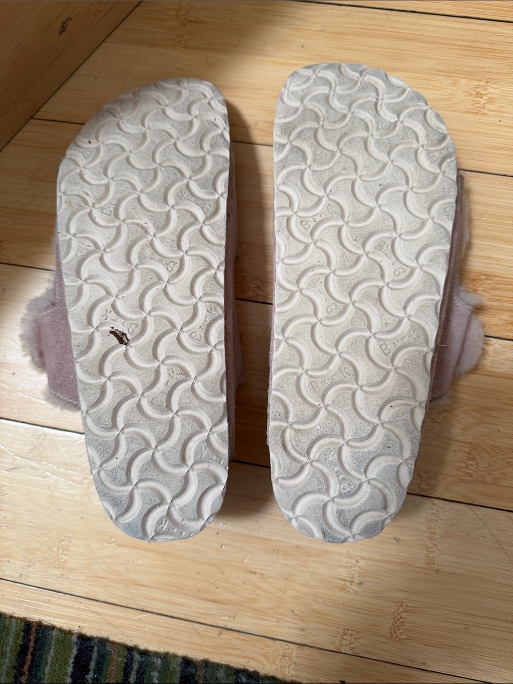 Birkenstock Arizona Suede Shearling Slides in Dusty Rose -38 - Picture 8 of 10